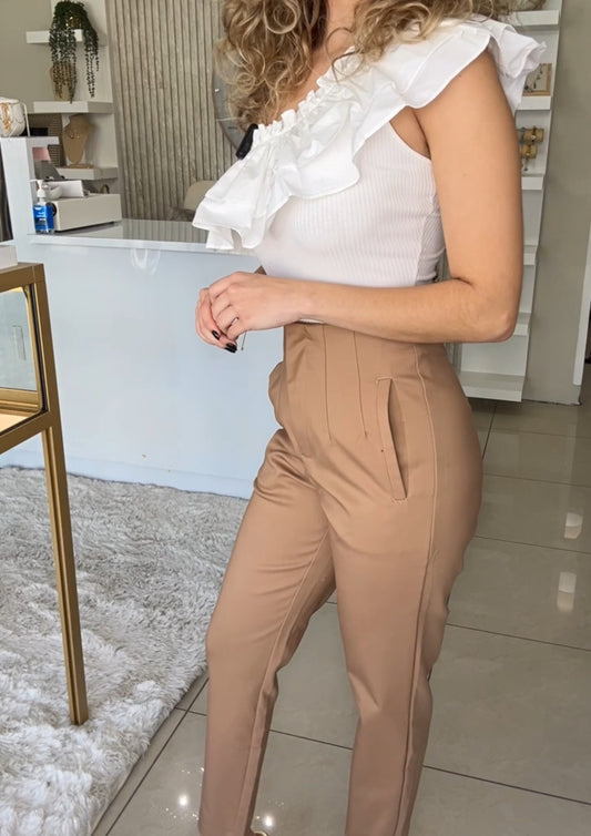 Cream business pants