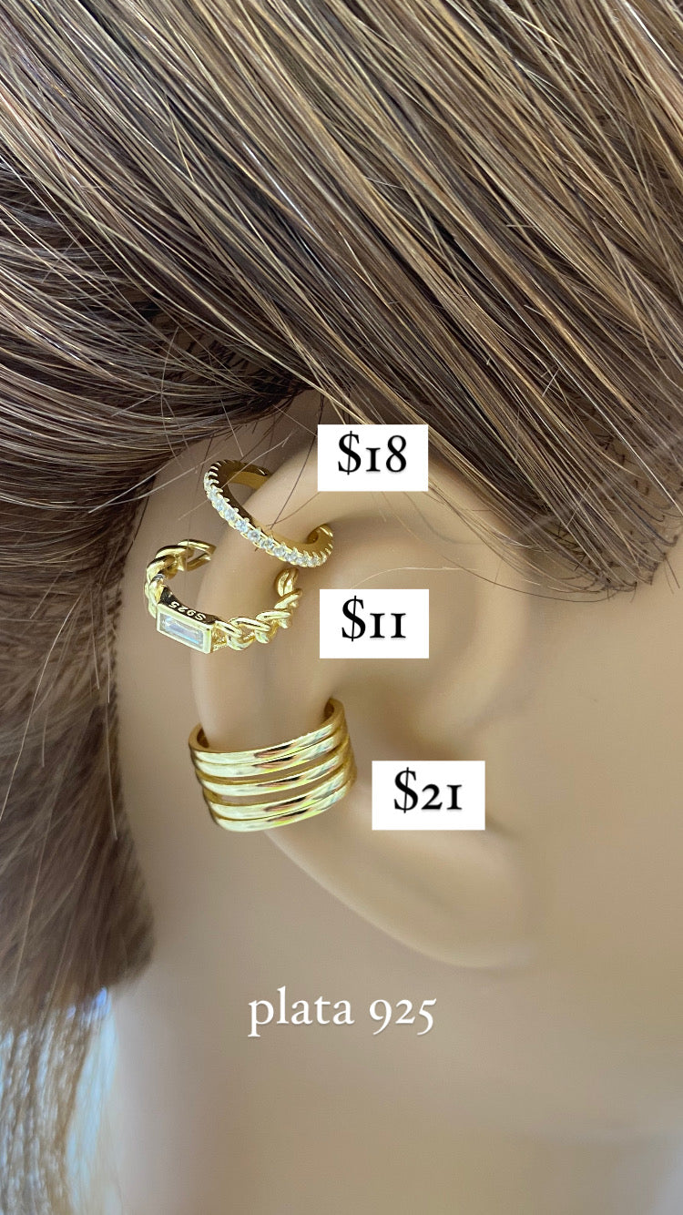 Ear cuff 925 plata