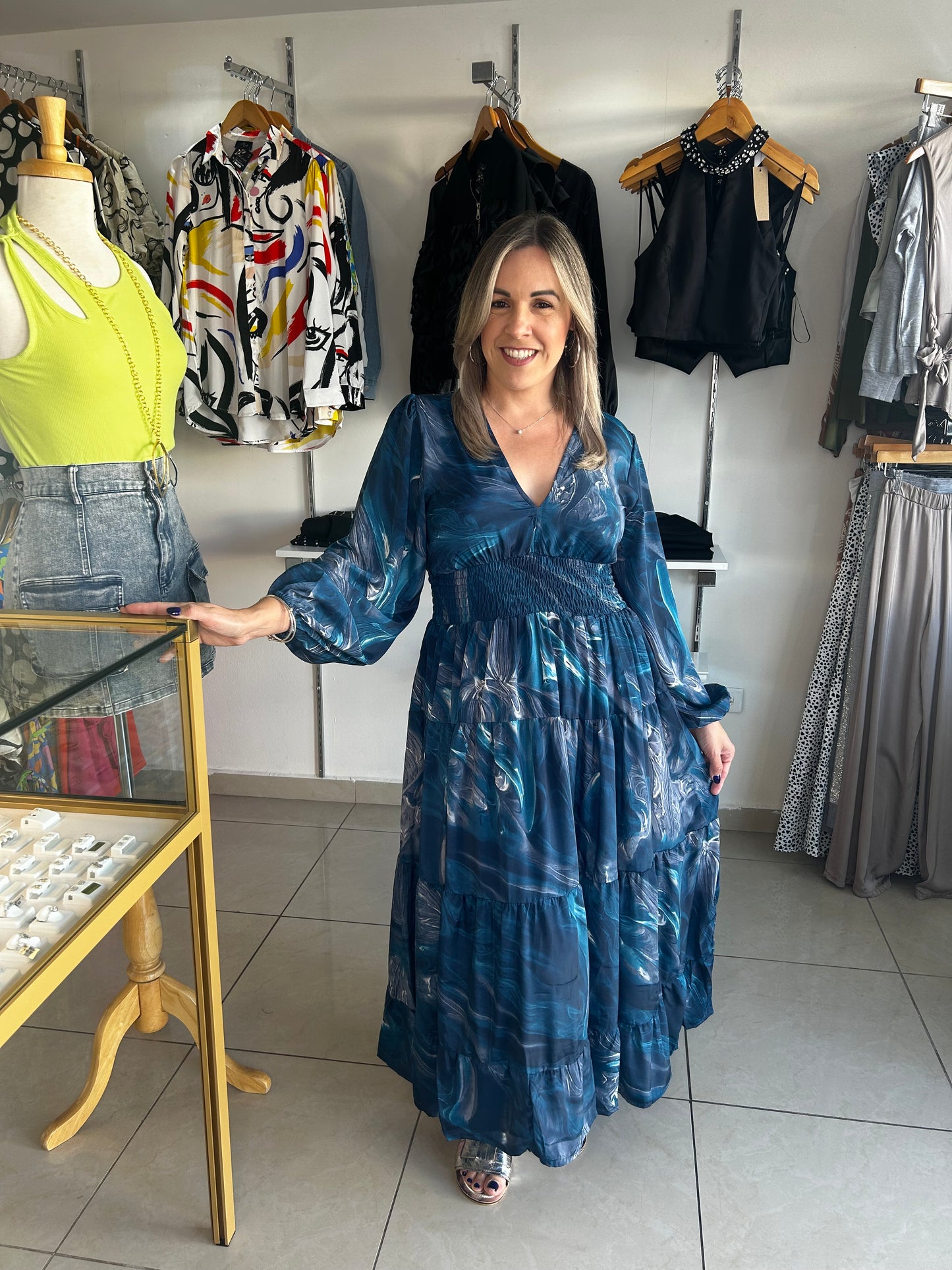 Tie Dye Blue Dress